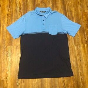 Travis Matthew Shirt Men's Large Polo Pima Cotton Golf Performance Color Block